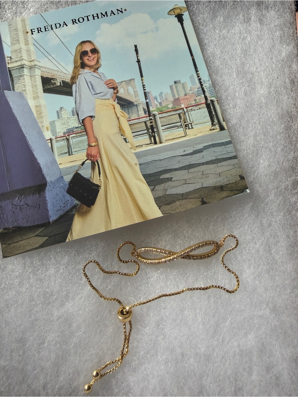 Freida Rothman Vault Gold Plated Infinity Adjustable Bracelet